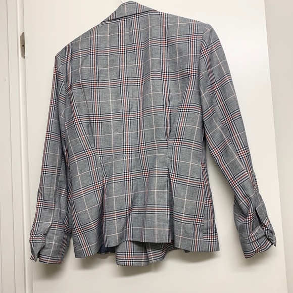 Topshop Cham Linen Checkered Jacket - Picture 3 of 4